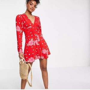 FREE PEOPLE Date Night Strawberry Combo NWTs mini dress sz M